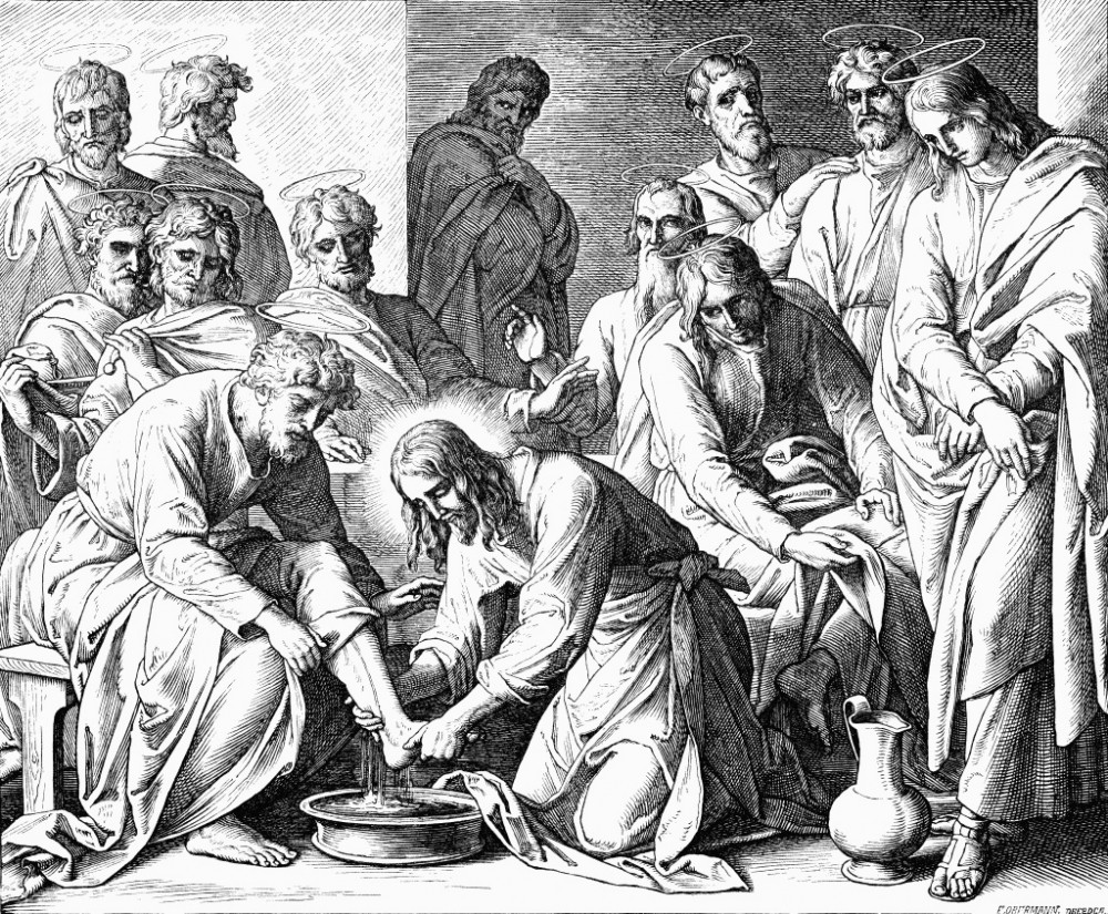 Омытие ног учеников перед распятием Христа