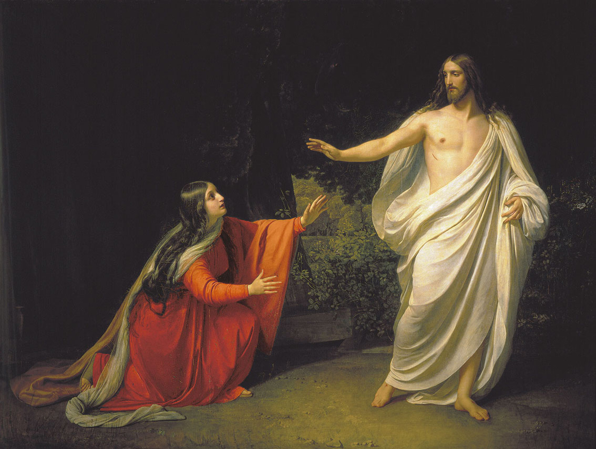 картинка Магдалина и воскресший Христос 16