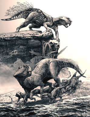 кладбище динозавров с попугаичьими  клювами, обнаруженных в Монголии