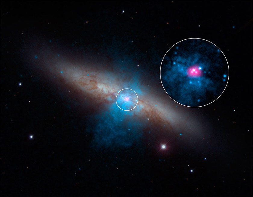 Суперяркий пульсар в галактике Messier 82