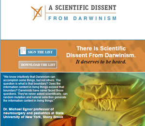 Главная страница dissentfromdarwin.org
