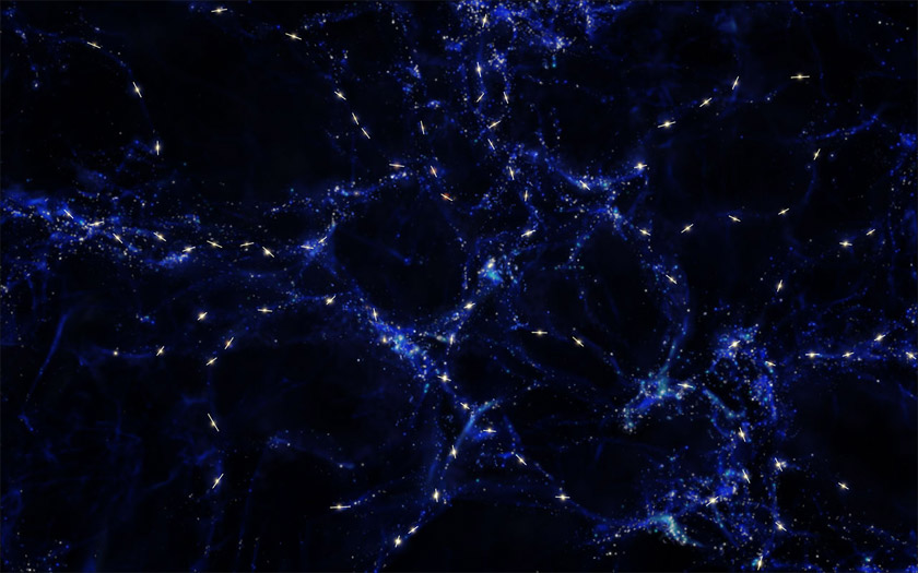 Странное расположение квазаров на расстоянии в миллиарды световых лет